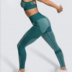 Doyoueven Forest Green Impact Seamless Leggings